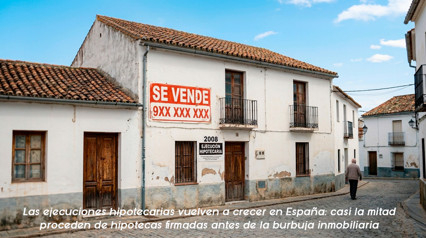 Las ejecuciones hipotecarias vuelven a crecer en España: casi la mitad proceden de hipotecas firmadas antes de la burbuja inmobiliaria