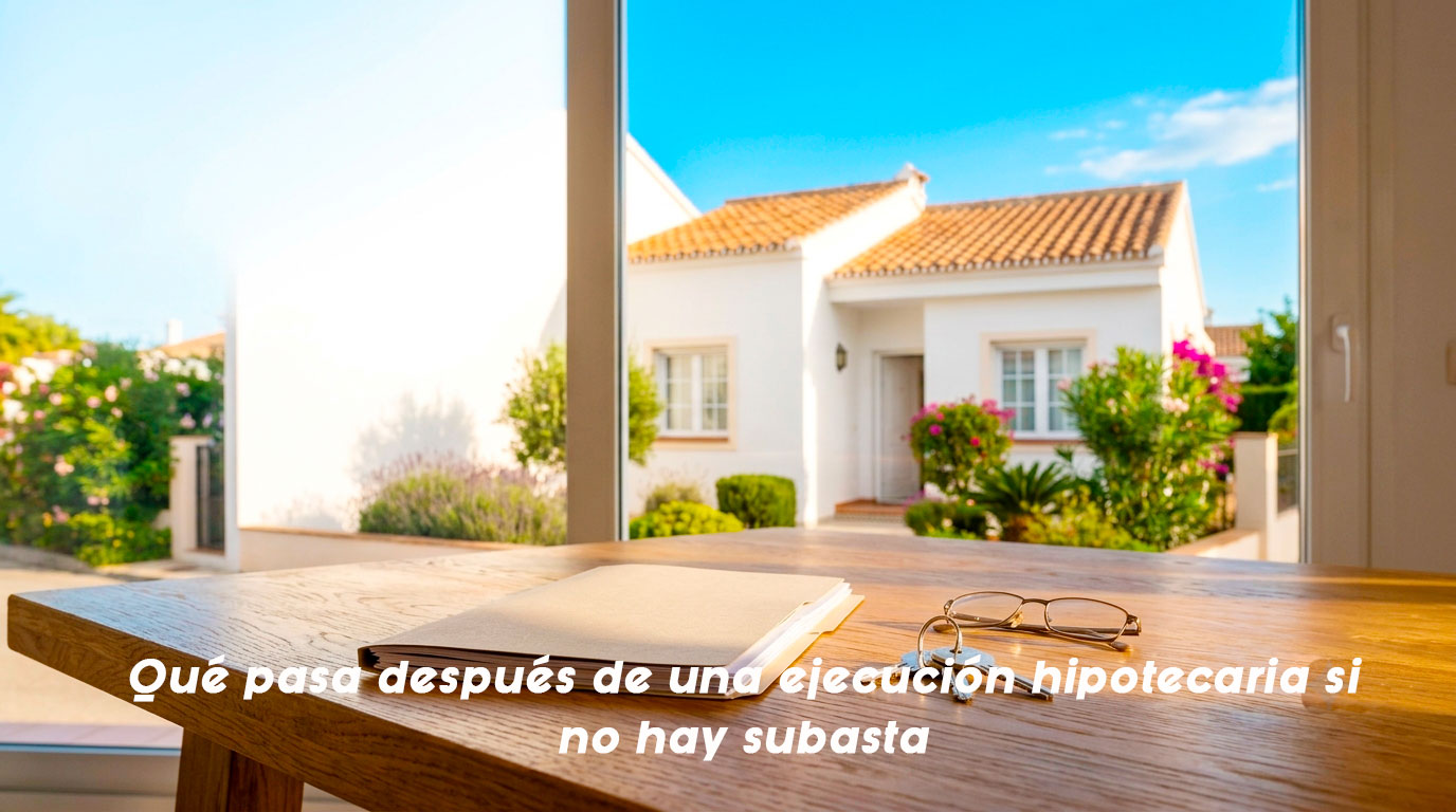 Qué pasa después de una ejecución hipotecaria si no hay subasta